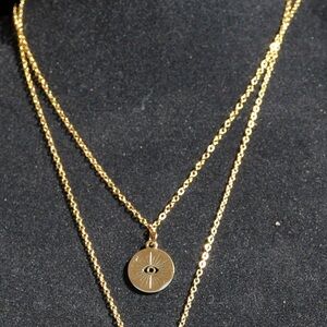 Gold Evil Eye Necklace